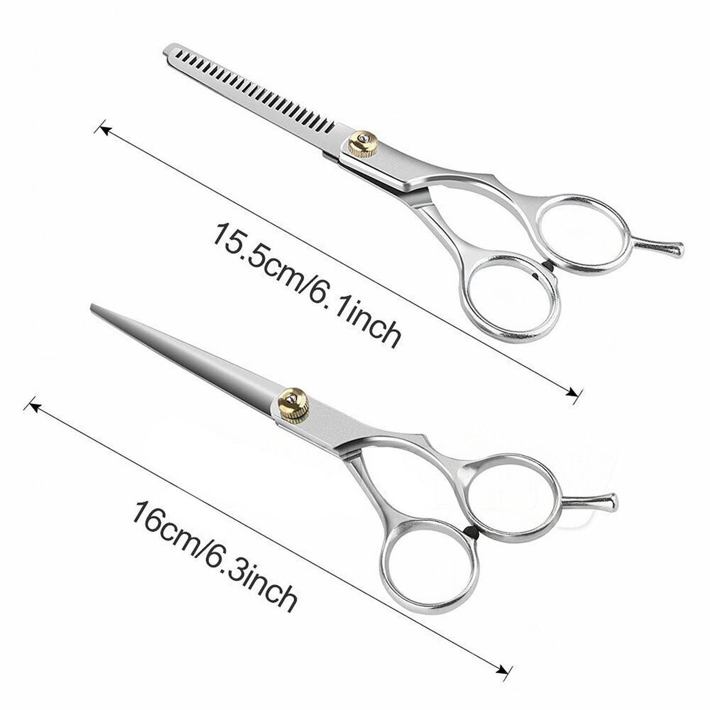 Professional Salon Barber Shears Hair Cutting Thinning Scissors Set 6in