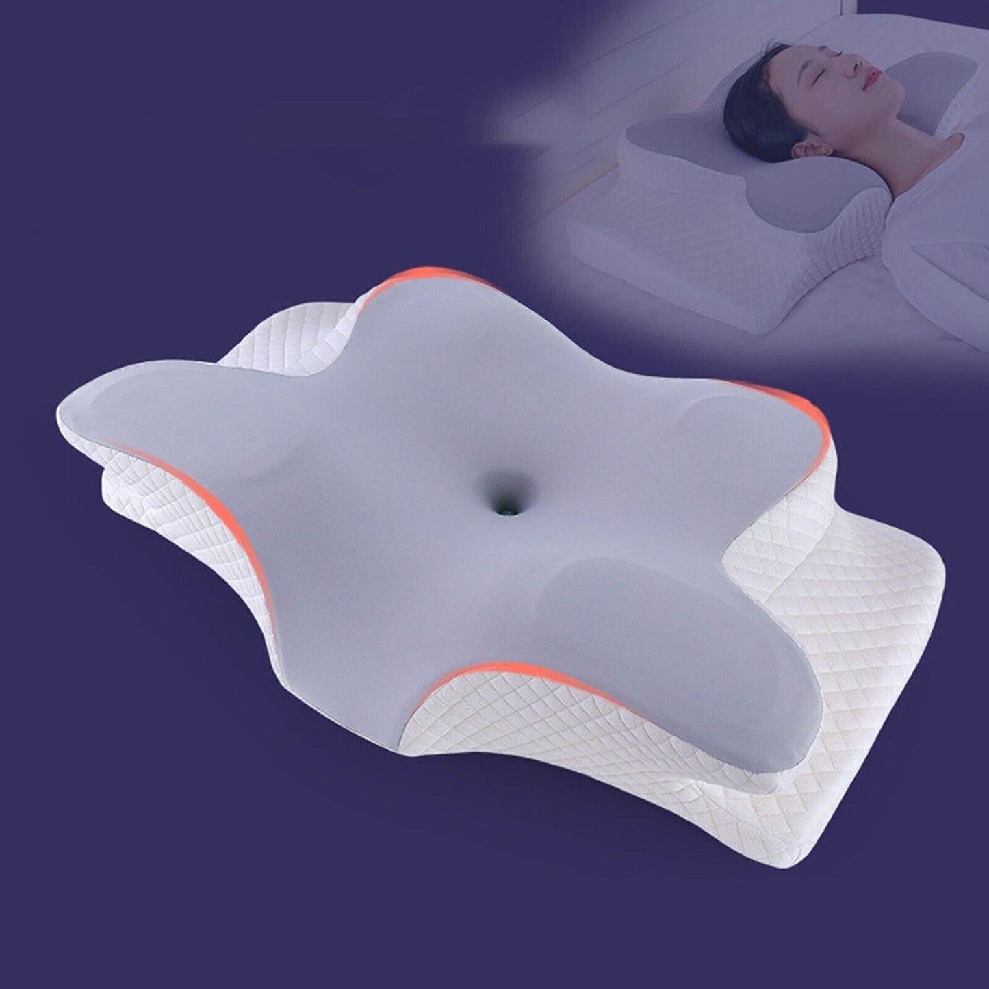 Anti Snore Memory Foam Cervical Pillow for Back and Neck Support