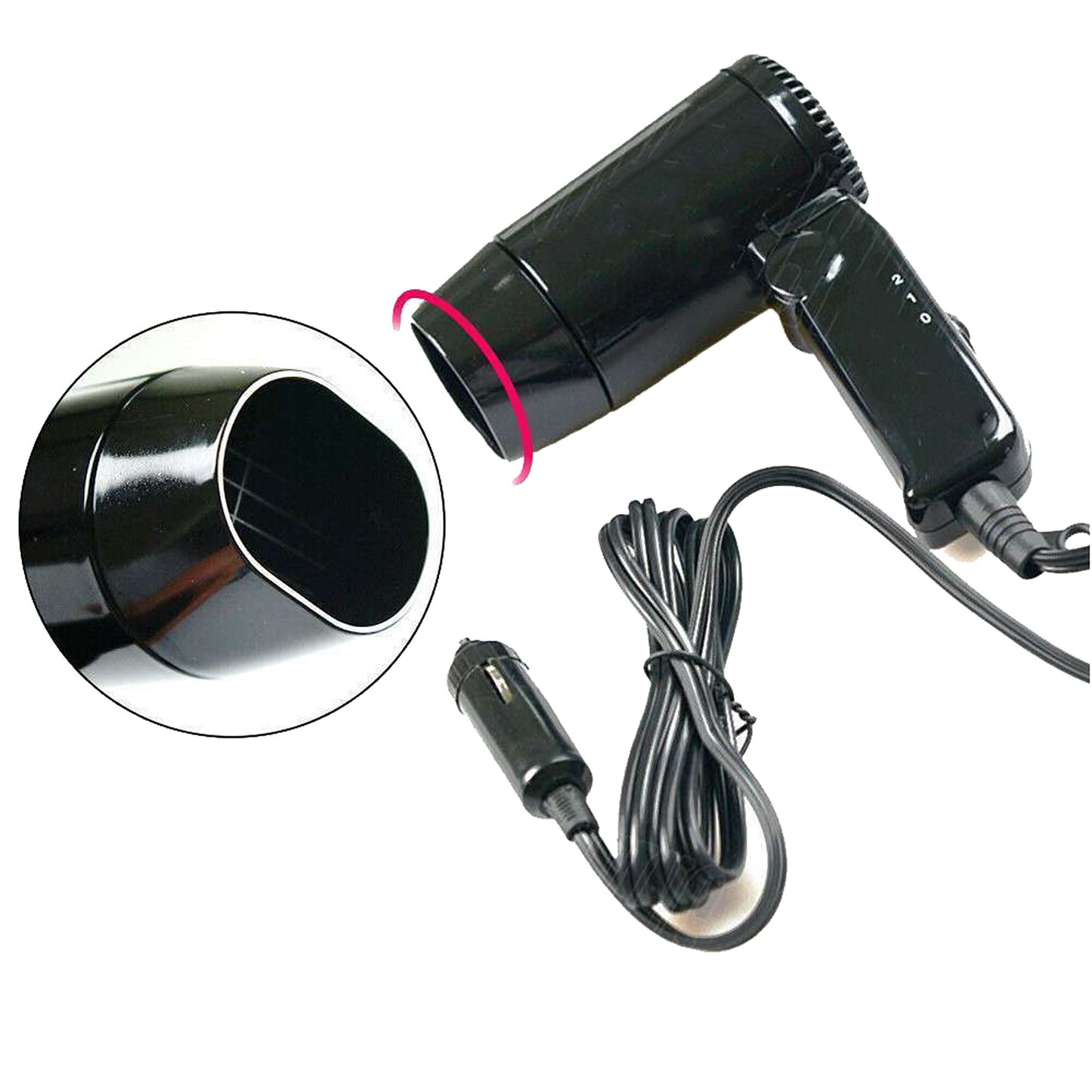 Portable 12V Hairdryer Glass Defroster for Cars and Caravans Ideal for Camping