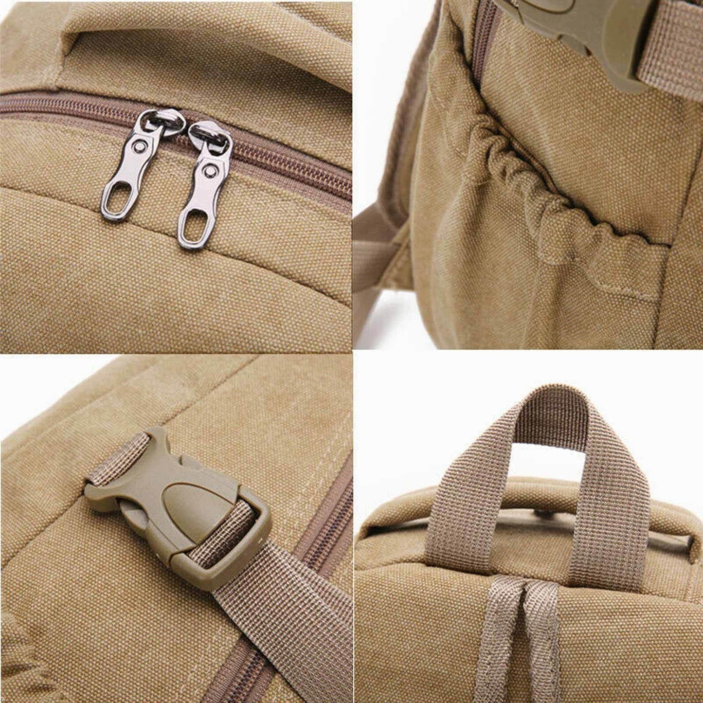 Large Canvas Backpack for Laptops School Travel Bag for Men and Women