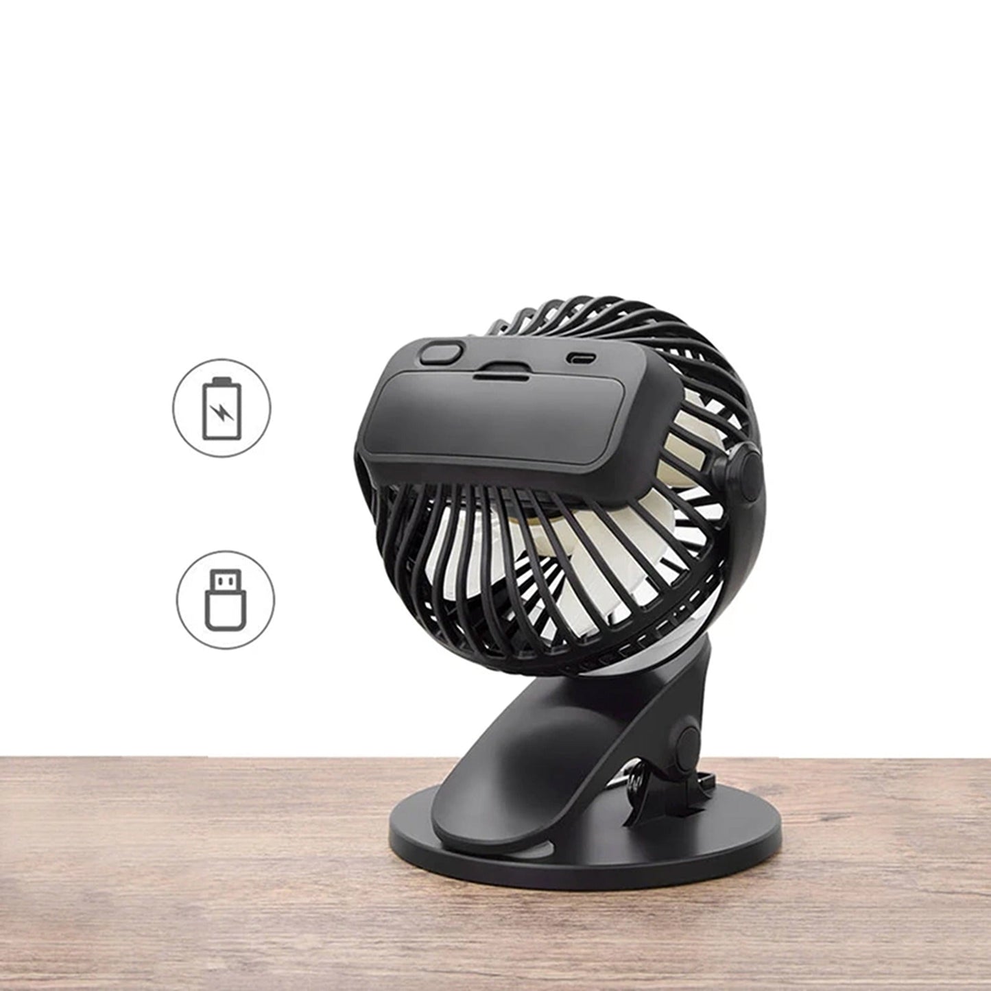 Mini Van Car Desk Fan Super Suction USB Cooling 3 Speed