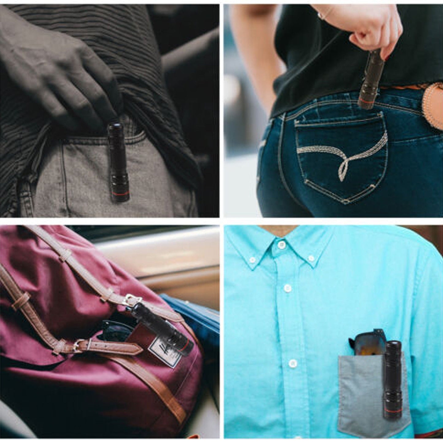 2pack Tactical Flashlight LED USB Rechargeable Torch Lamp