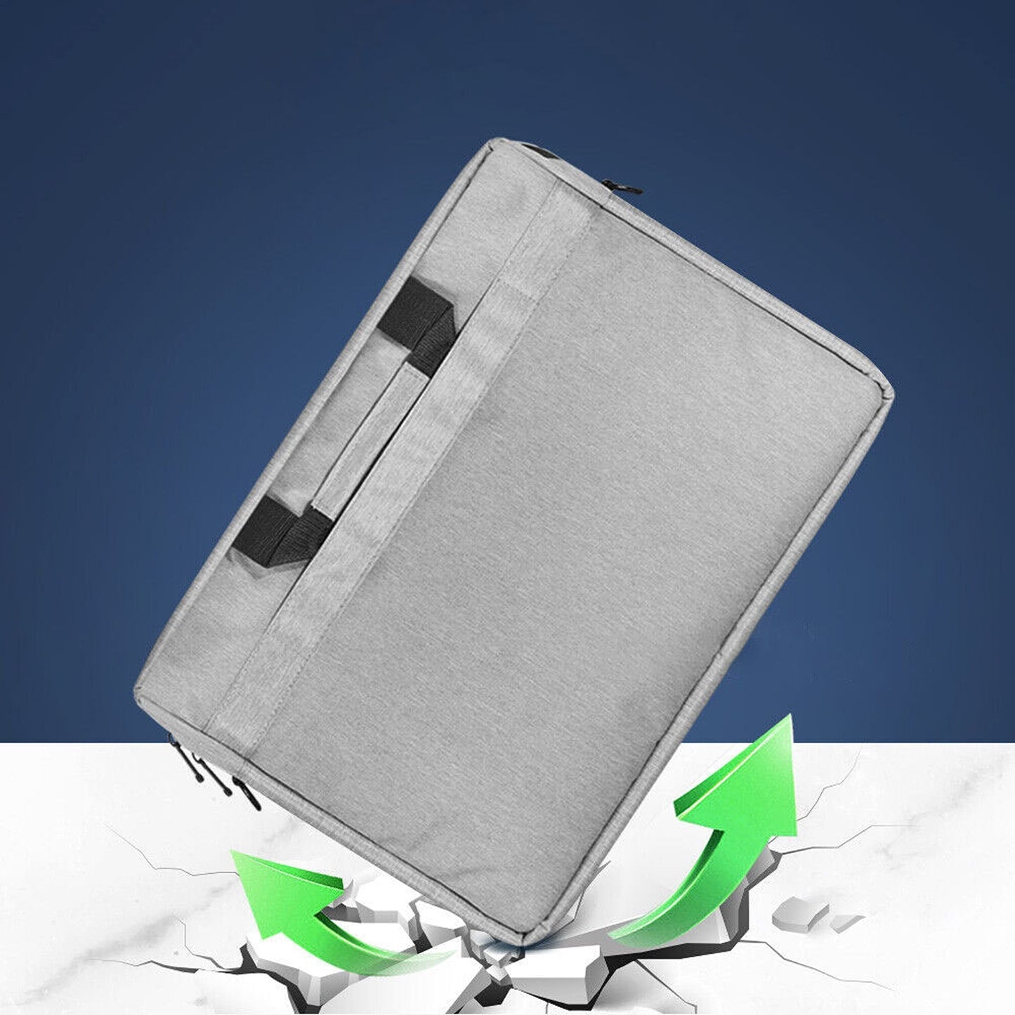 Grey Laptop Shoulder Bag Sleeve for Macbook Lenovo HP Briefcase Style