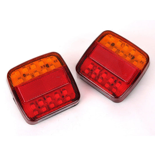 2pcs LED Stop Tail Lights Trailer Truck Caravan Number Lamp