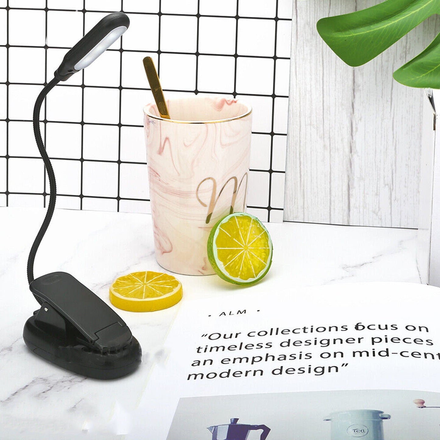 Rechargeable LED Book Light with Clip for Reading 3-Level Brightness