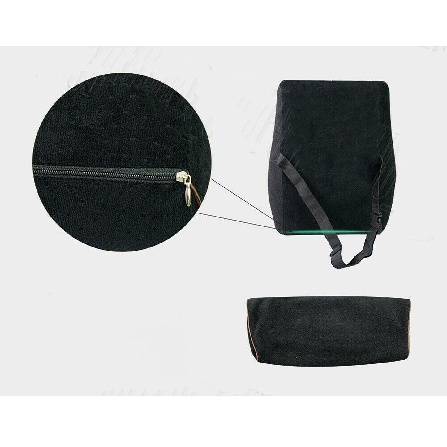 Lumbar Support Memory Foam Back Cushion for Home Car Office Use