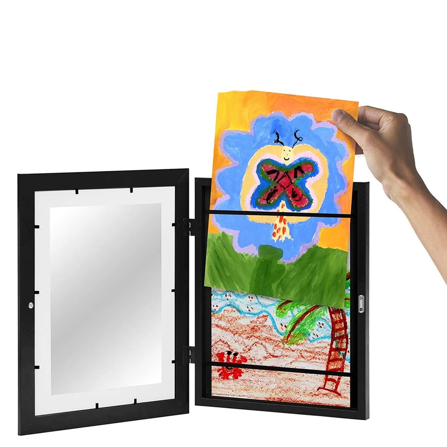 Wooden Art Display Frames Holds 150 Pictures for Art Projects