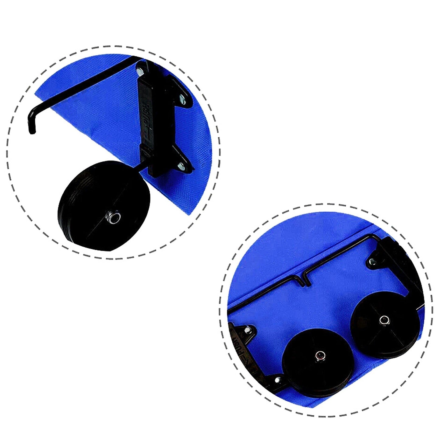 Foldable Shopping Trolley Bag with Wheels for Portable Use