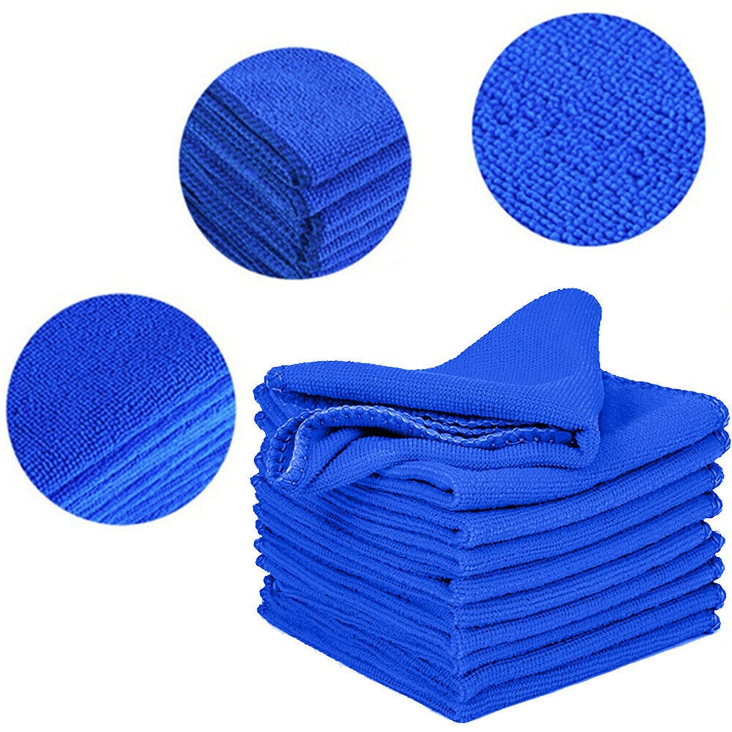 50pcs Microfibre Glass Cleaning Cloths for Windows Screens and Dishes