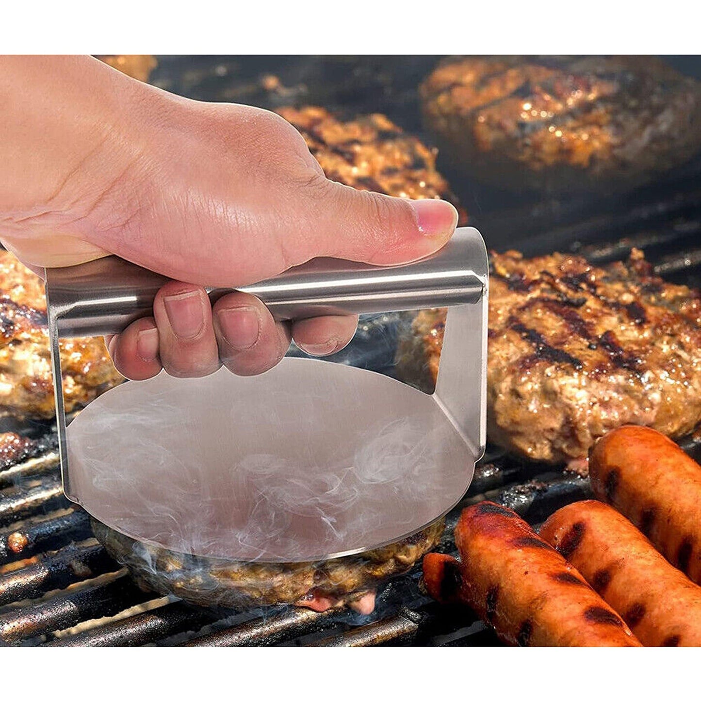 No-Rust Burger Press for Steak and Hamburger Griddle BBQ Accessory
