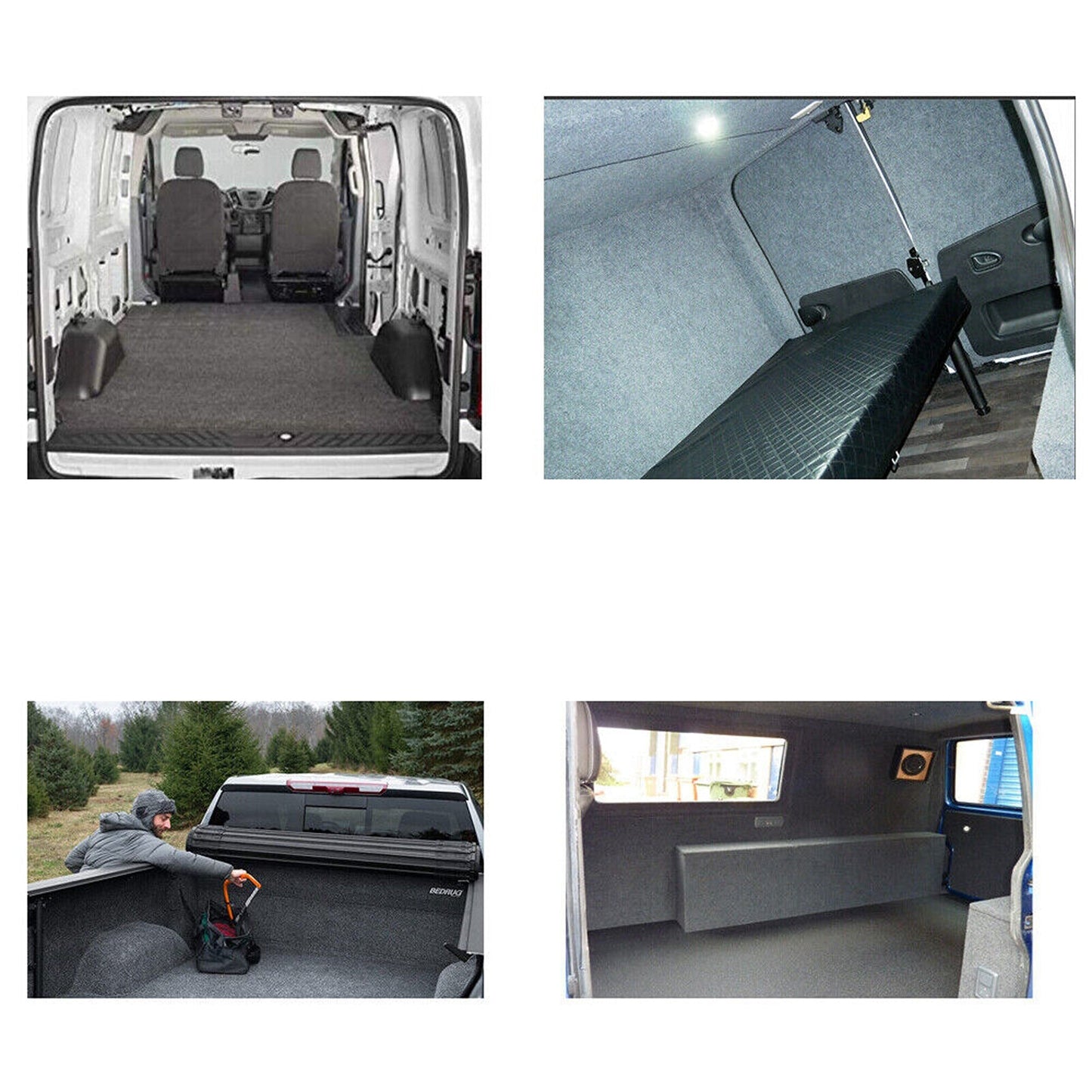 Light Grey Marine Deck and Van Lining Automotive Grade Felt Carpet