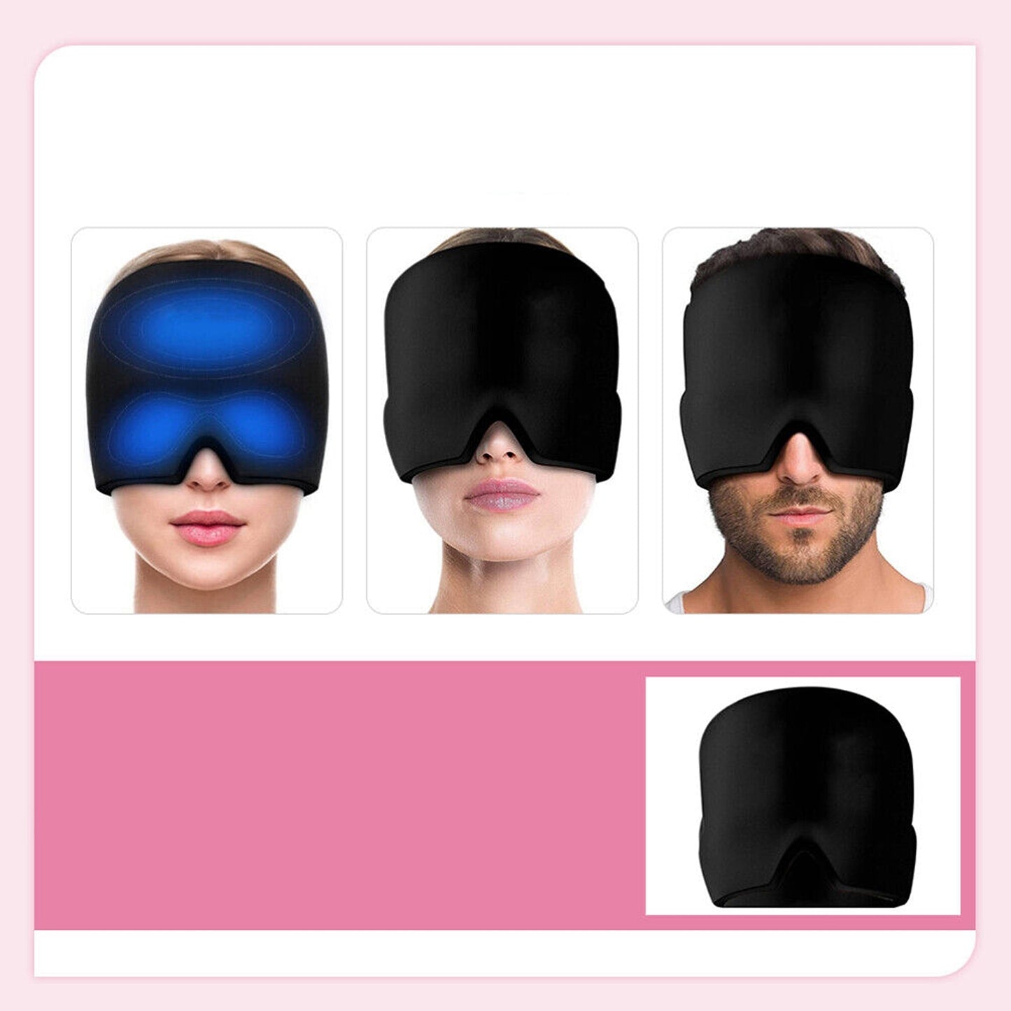 Therapeutic Ice Pack Gel Eye Mask for Migraine and Headache Relief