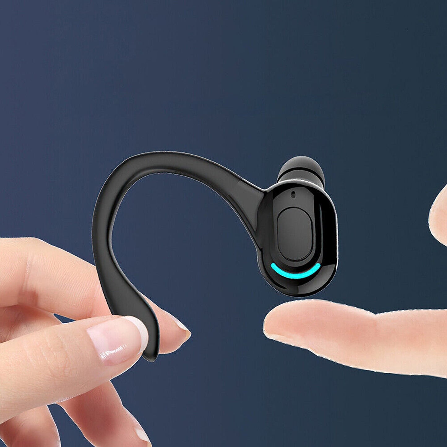 Bluetooth 5.2 Wireless Earpiece Trucker Handsfree Single Earbud Headset
