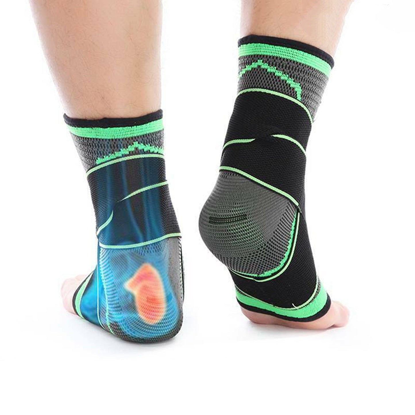 Heel Ankle Support Brace Adjustable Compression Foot Protector Strap