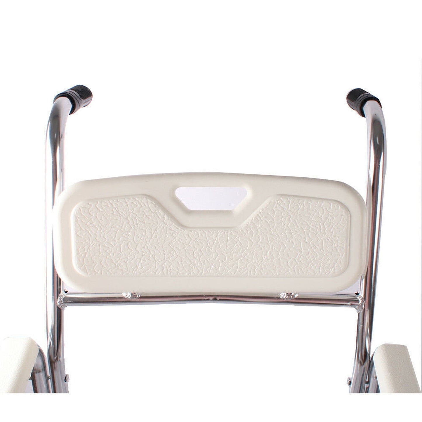 Bathroom Mobile Shower and Toilet Commode Chair with Footrest and Wheels