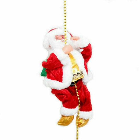 Musical Santa Claus Toy Climbing Rope Ladder Xmas Gift Decor