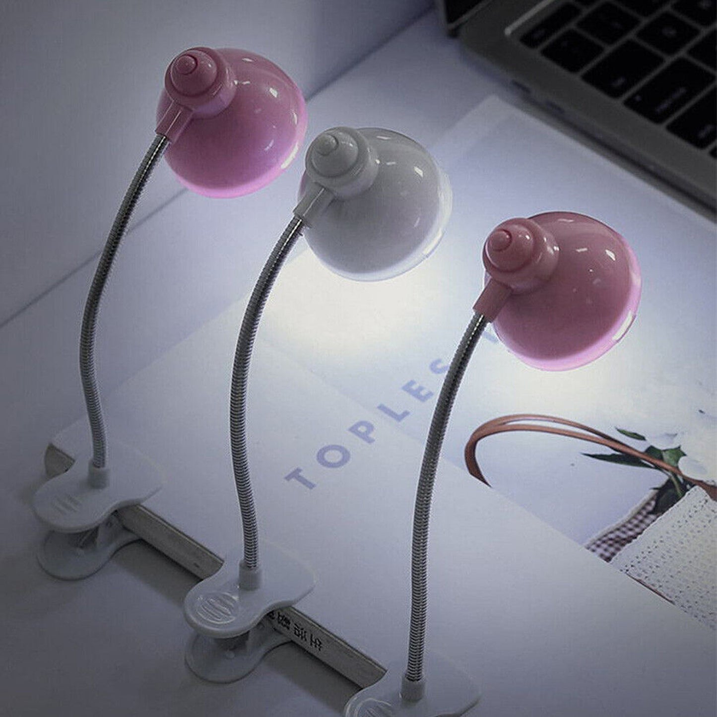 Flexible LED Reading Light with Clamp for Desk or Bedside