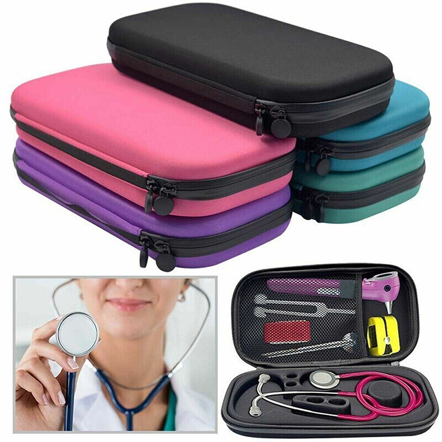 Medical Stethoscope Carry Case Hard Travel Organizer