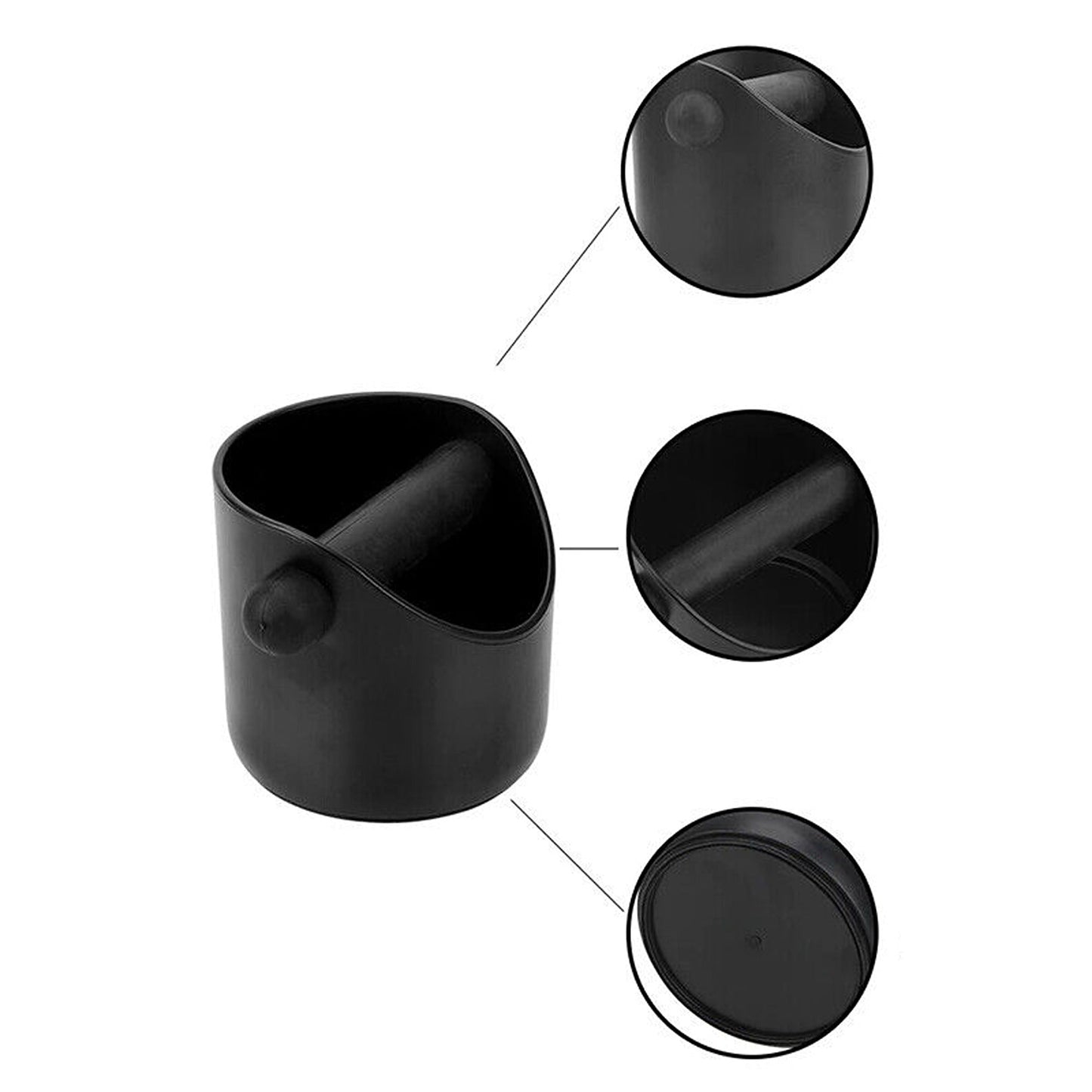Coffee Grinds Knock Box Espresso Waste Bin with Tamper Tube