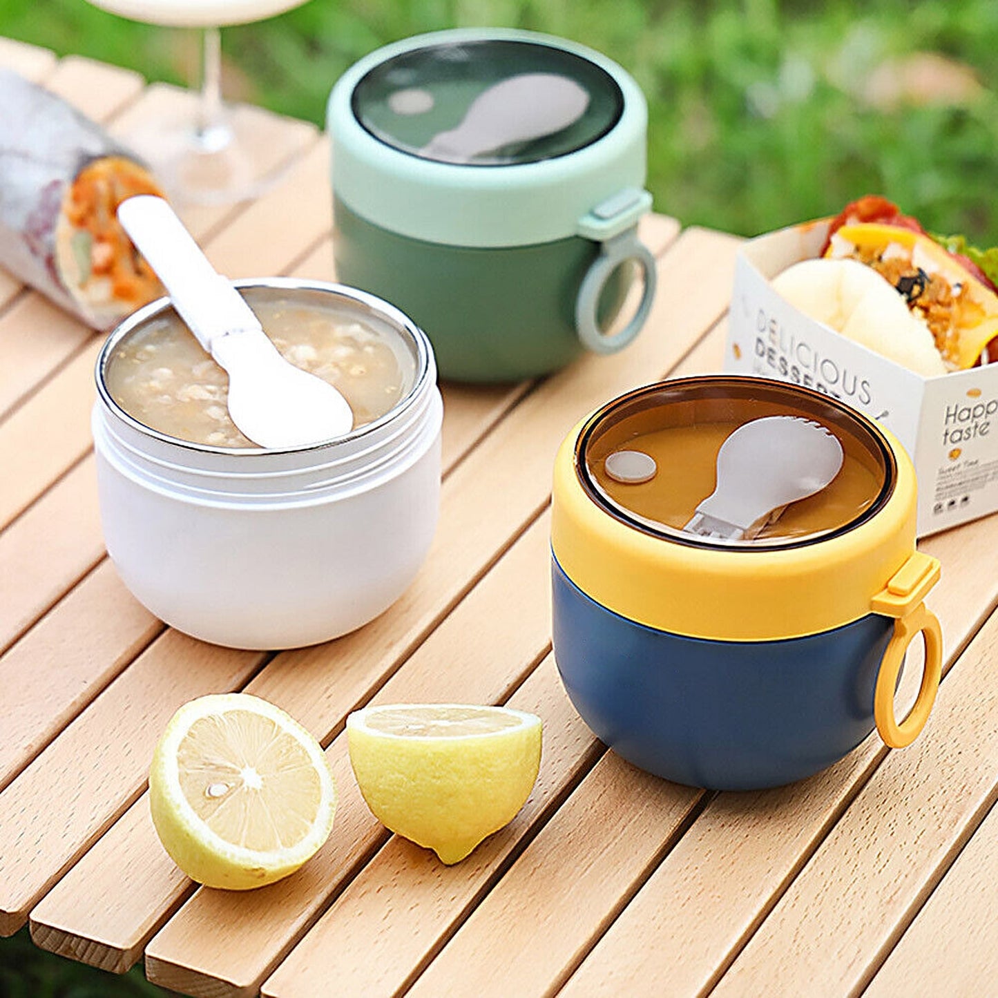 Stainless Steel Insulated Food Jar Thermos Lunch Box Food Flask