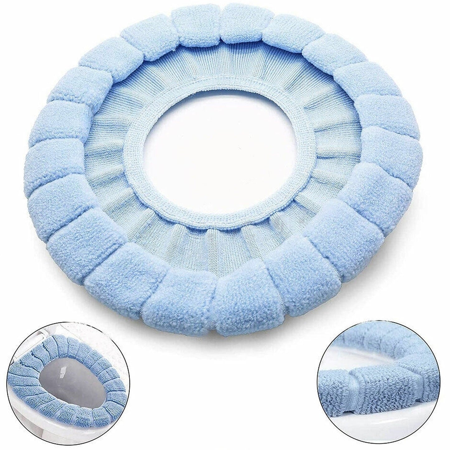 Washable Winter Warmer Bathroom Toilet Seat Cover Soft Cushion Pads