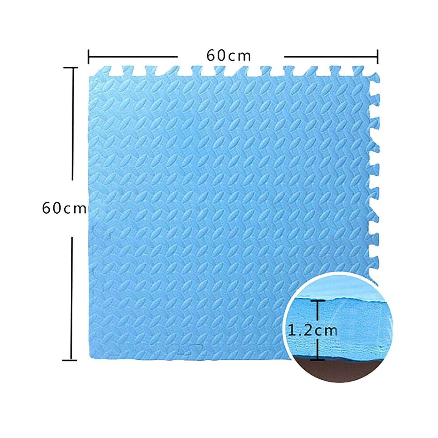 Soft EVA Rubber Foam Interlocking Floor Mats for Kids Gym and Camping