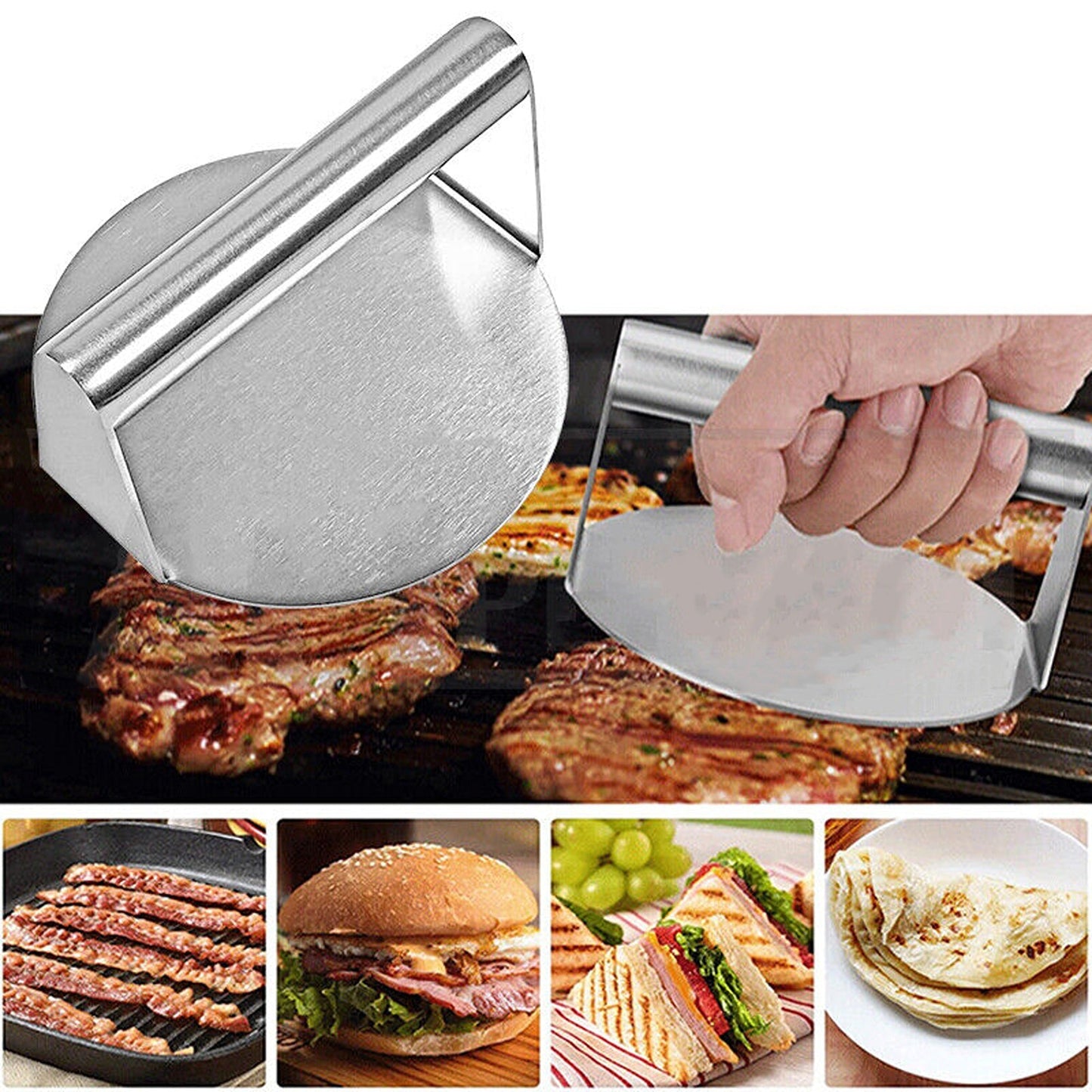 No-Rust Burger Press for Griddle Meat Smasher for Home BBQ