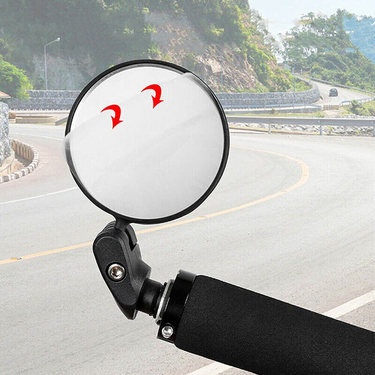 Mountain Bike Rearview Mirror Convex Handlebar Safety Mirror