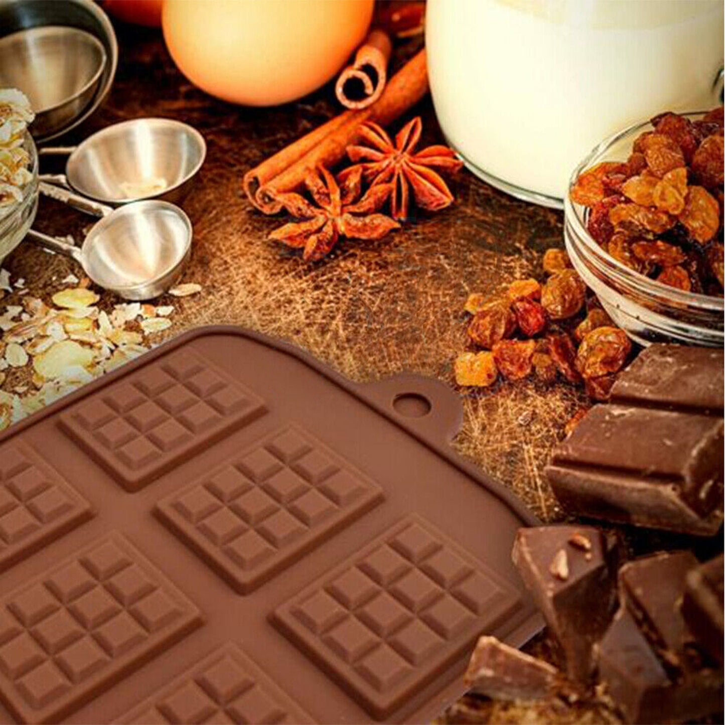 2pcs Silicone Chocolate Bar Mould Mini Candy Jelly Cake Mold