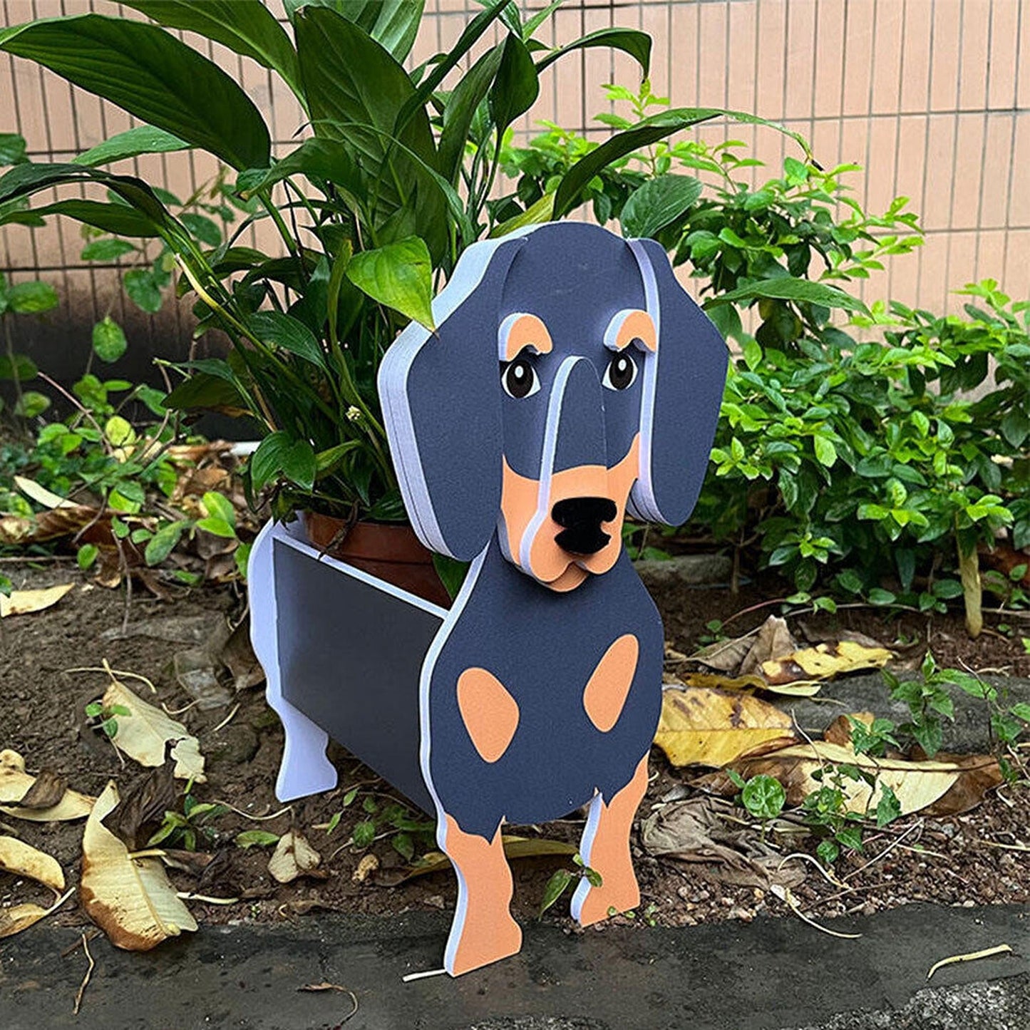 Dachshund Dog Flower Pot Garden Decorative Planter