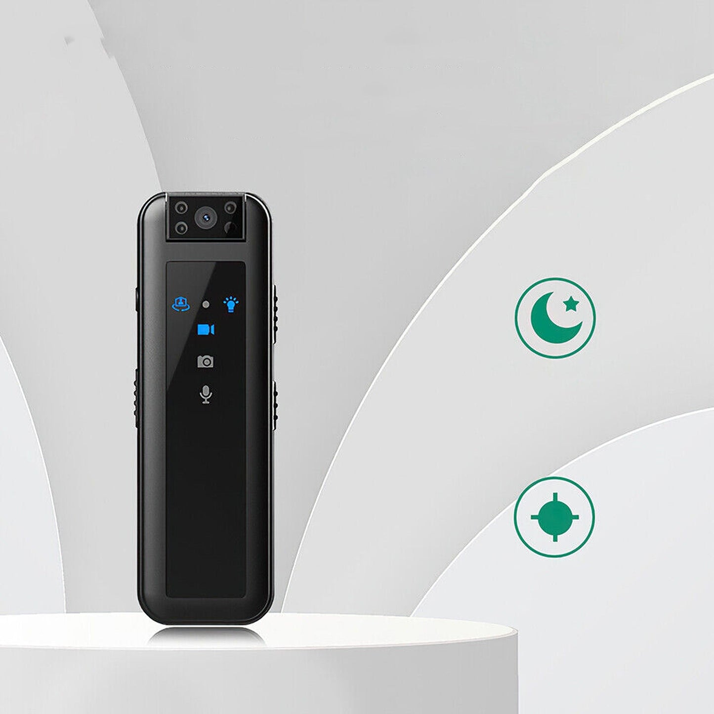 180 Degree Rotatable Mini Clip Camera with HD Night Vision 1080P