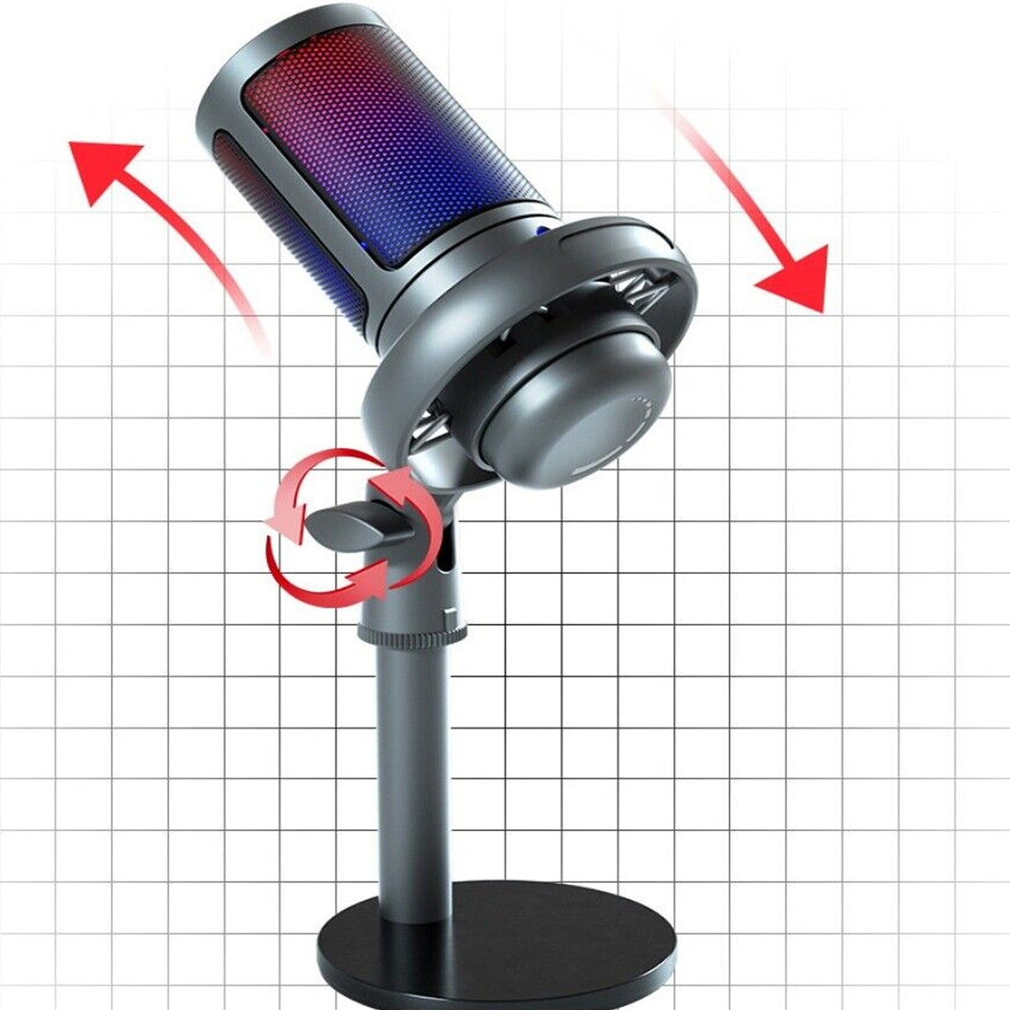 Desktop USB Microphone for Recording Gaming with Stand