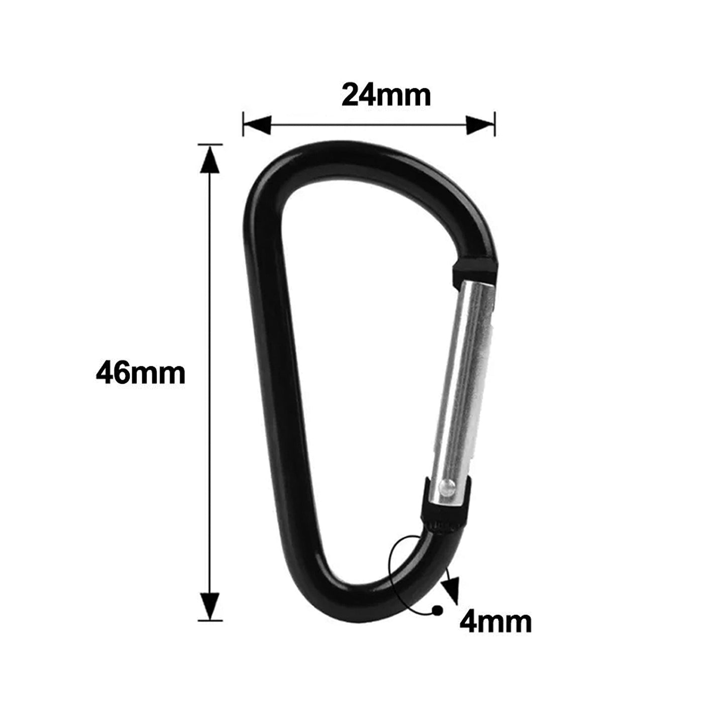 Colored Aluminum Carabiner Clips Snap Hooks for Keychains and Hiking