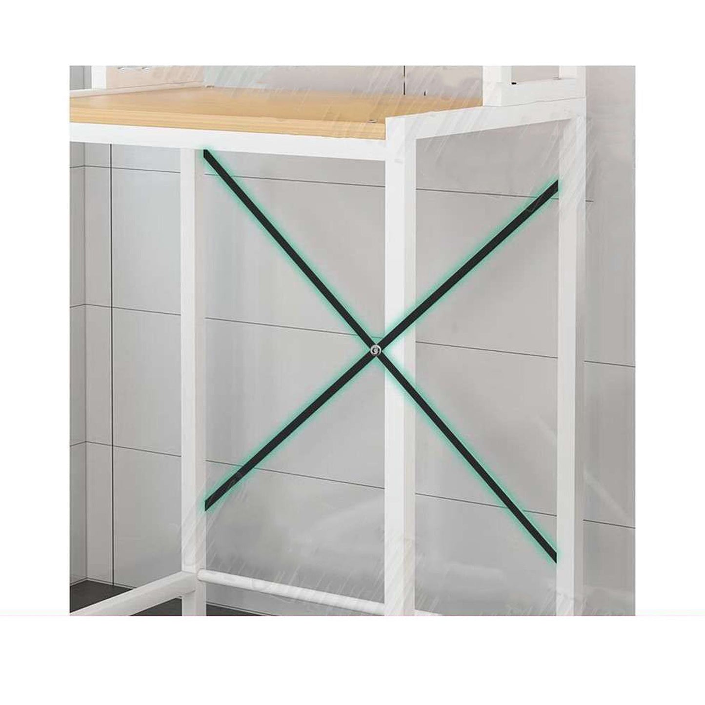 3-Tier Heavy Duty Metal Storage Rack Over Washing Machine Organizer