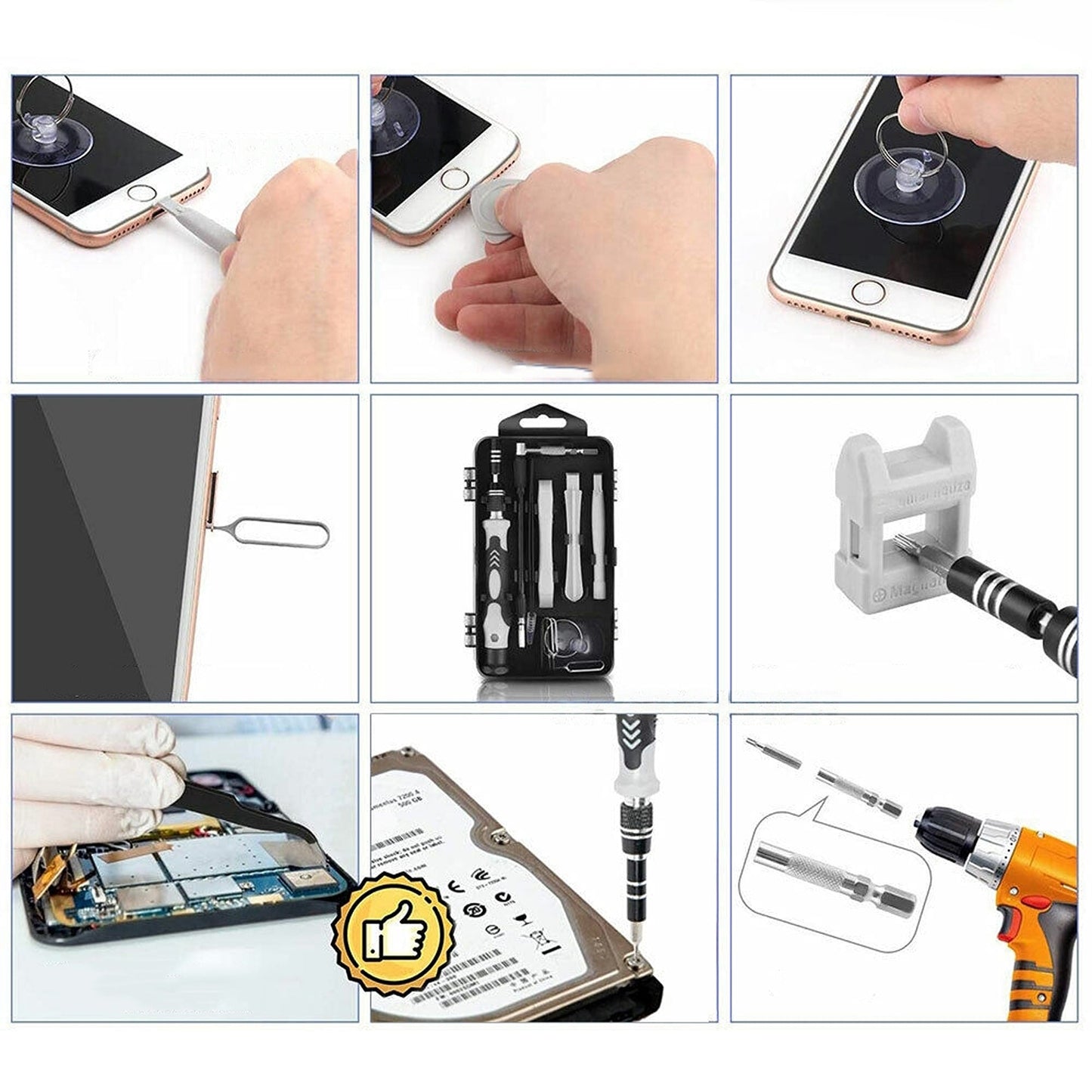 PC Phone Watch Repair Tool Kit DIY 117 In 1 Precision Screwdriver Set