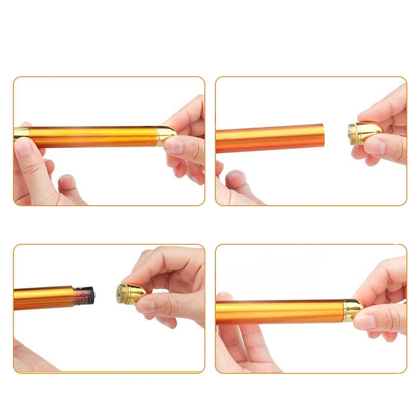 Gold Pulse Energy Facial Massager Beauty Bar for Face Tightening
