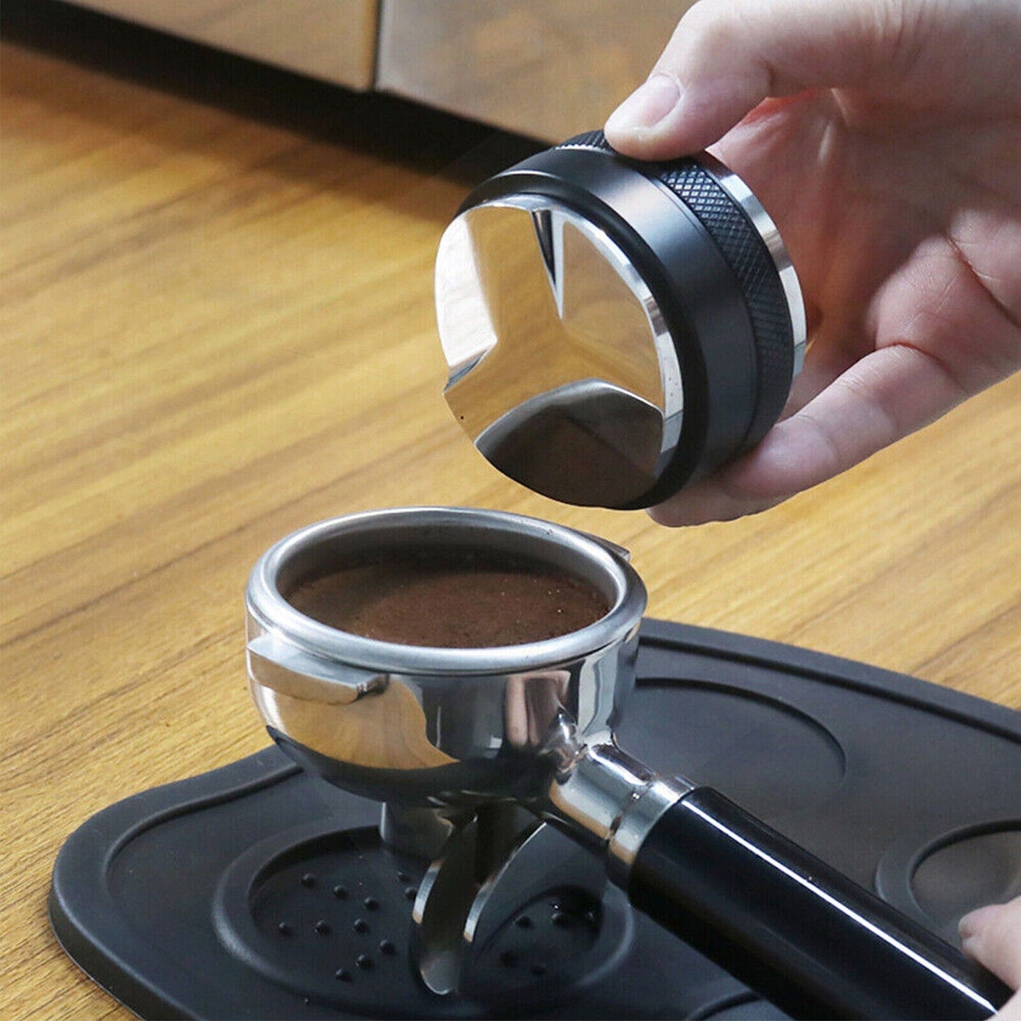 51mm Coffee Tamper Distributor Dual Head Espresso Leveler Tool