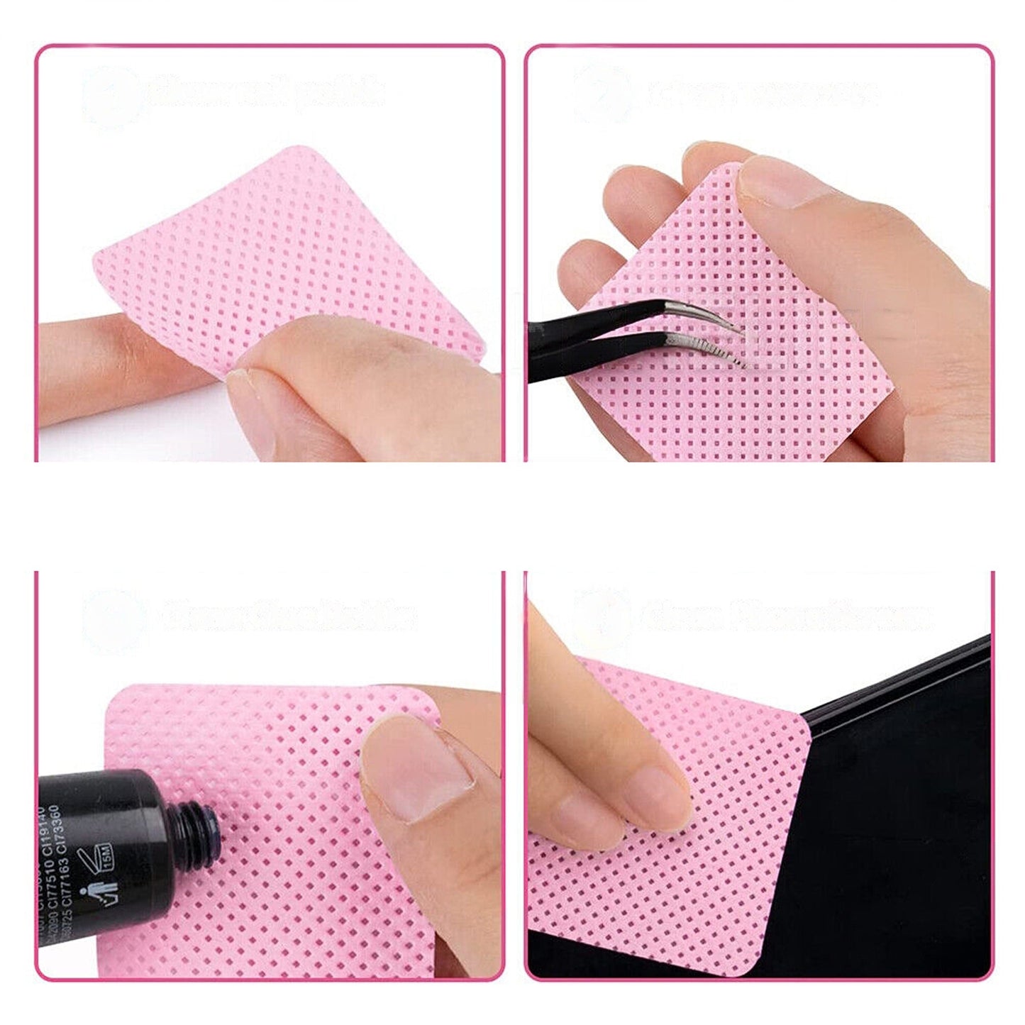 Nail Polish Remover Pads Lint-Free Manicure and Pedicure Cleaner