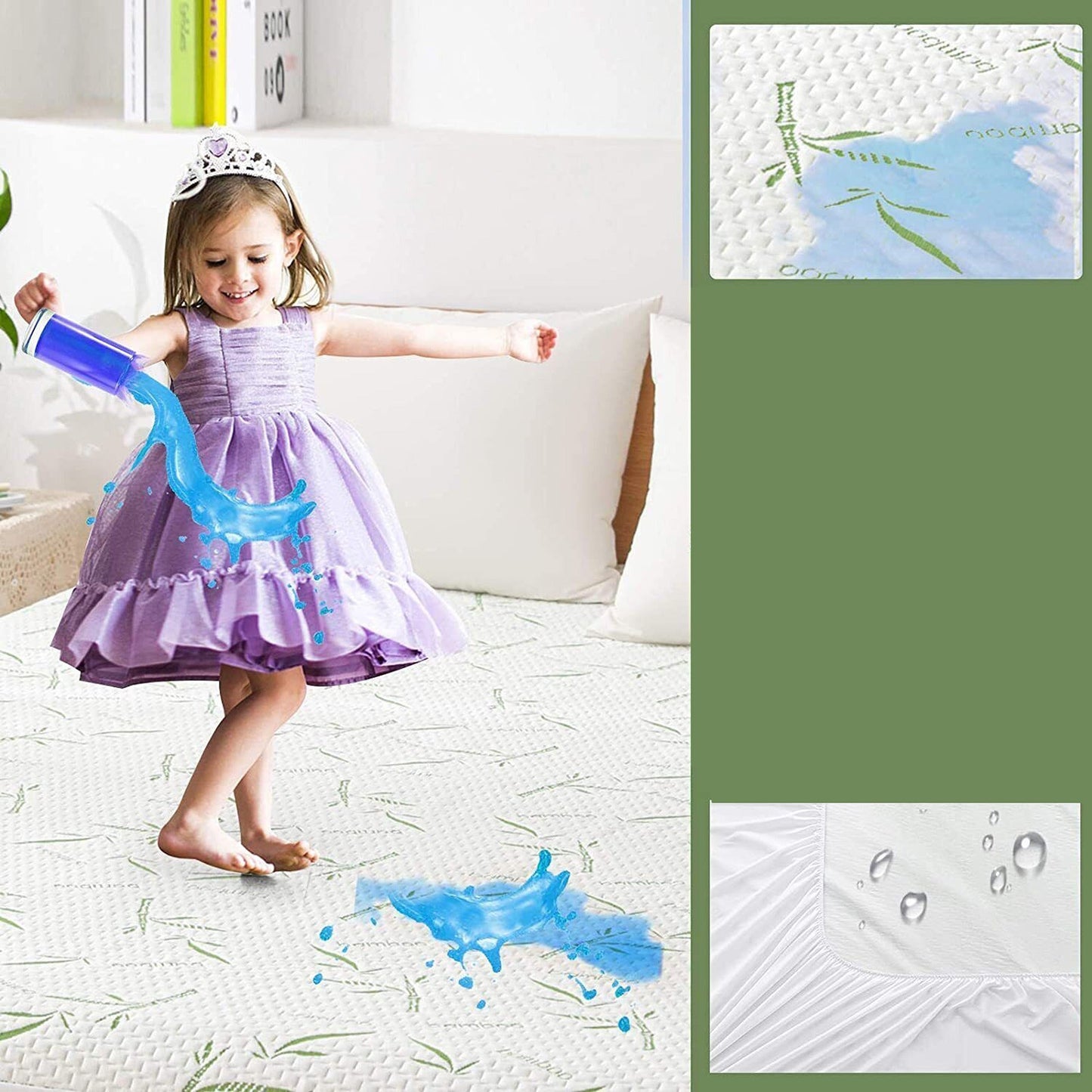 Waterproof Bamboo Mattress Protector Extra Deep Fitted Sheet - All Sizes