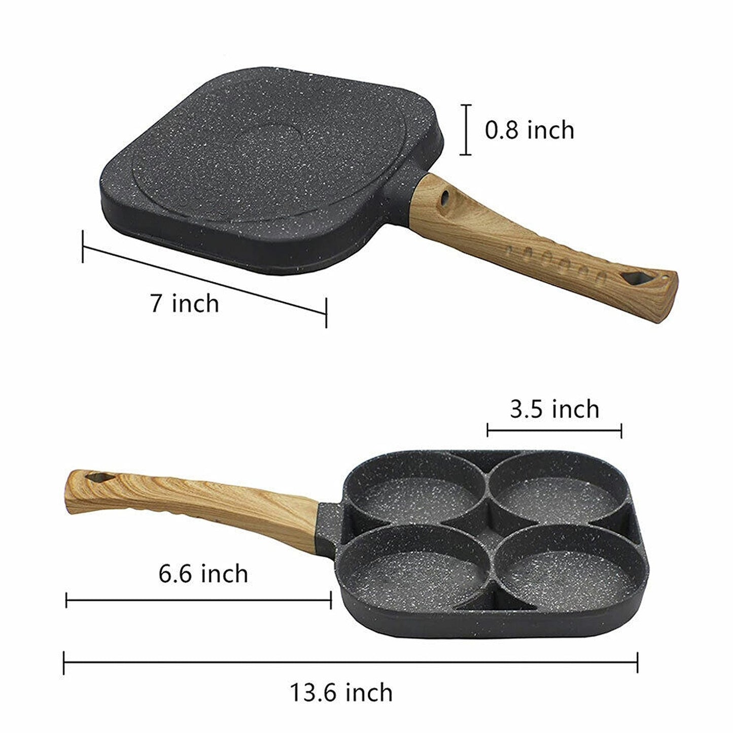 4 Cup Non Stick Breakfast Egg Maker Pan Fried Egg Pancake Burger Cookwares