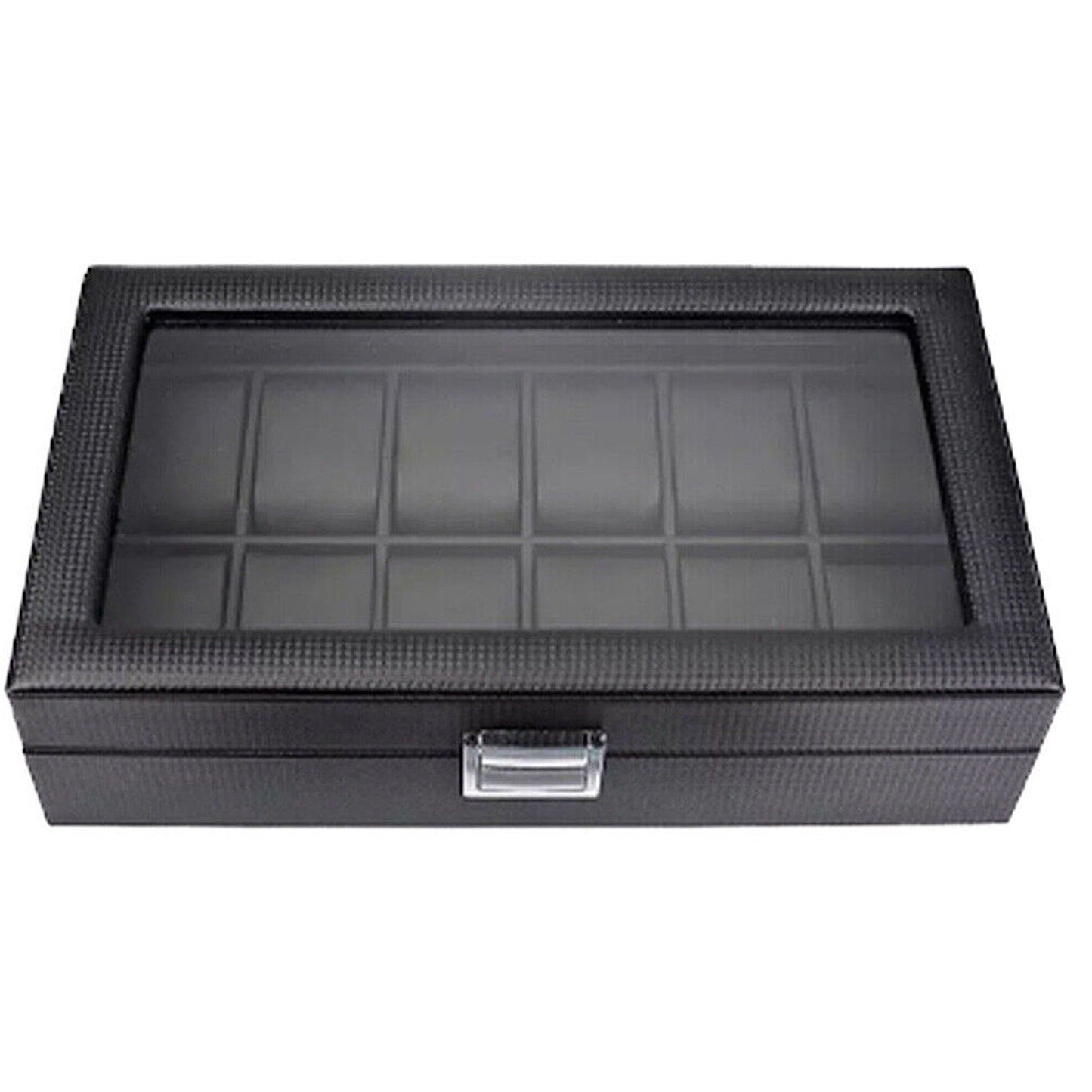 Elegant 12-Slot Watch and Jewelry Storage Display Case