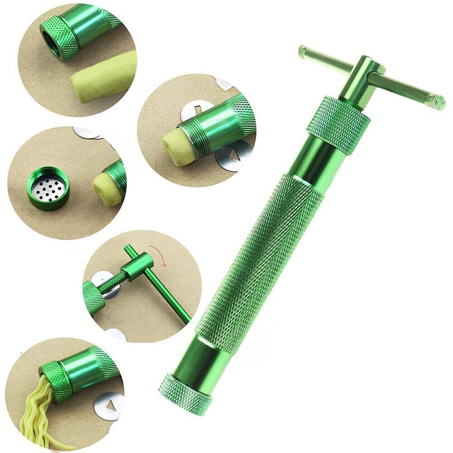Creative Fondant and Clay Craft Extruder Cake Decoration Tool 20 Discs