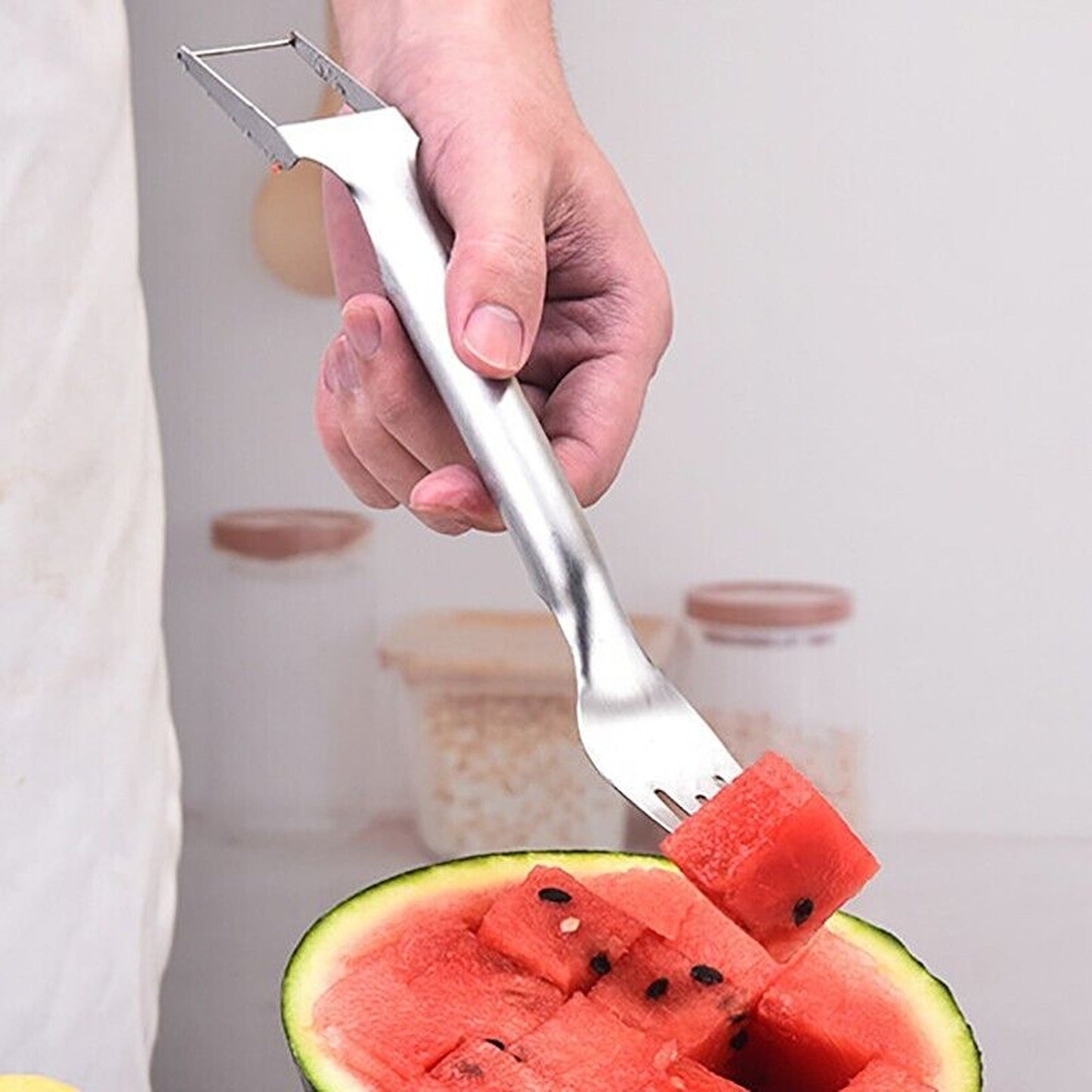 Stainless Steel Watermelon Fork and Slicer Multi-tool