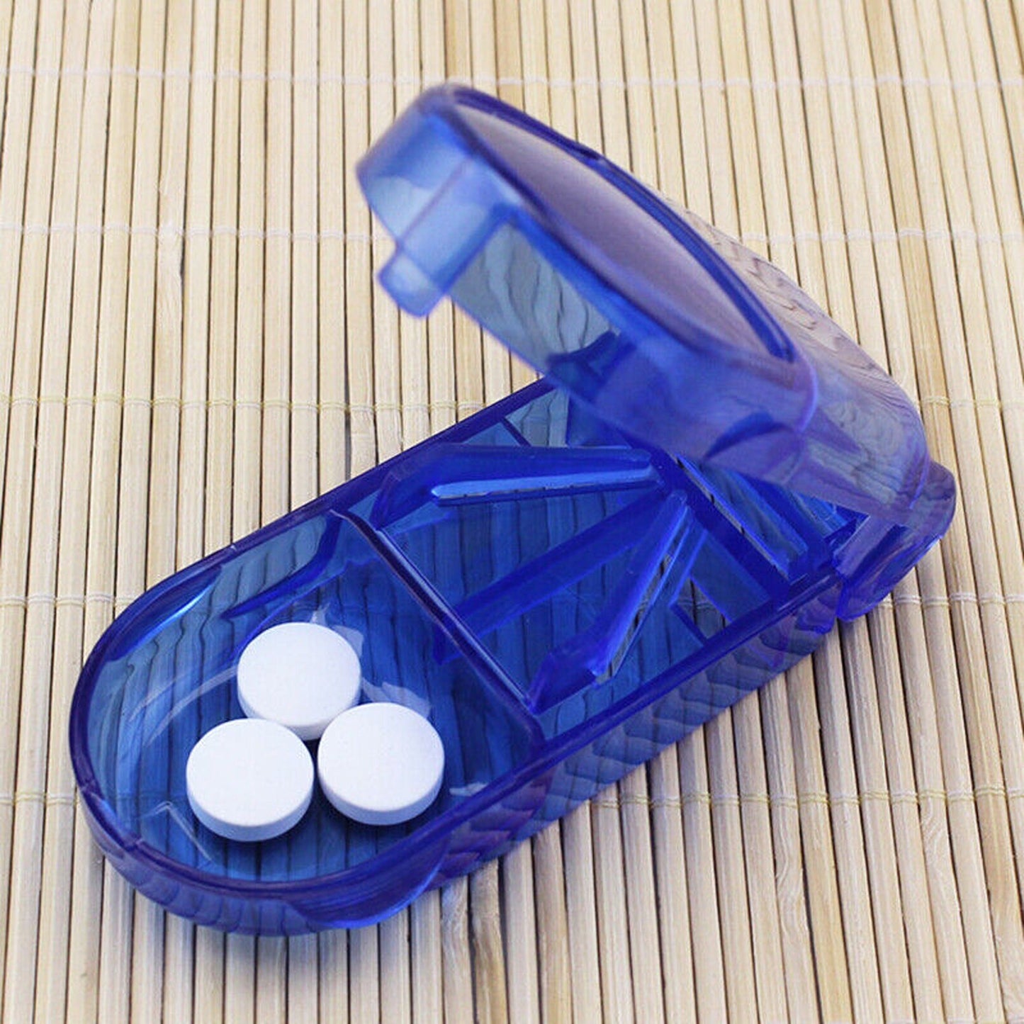 Compact Travel Pill Cutter and Medicine Storage Box