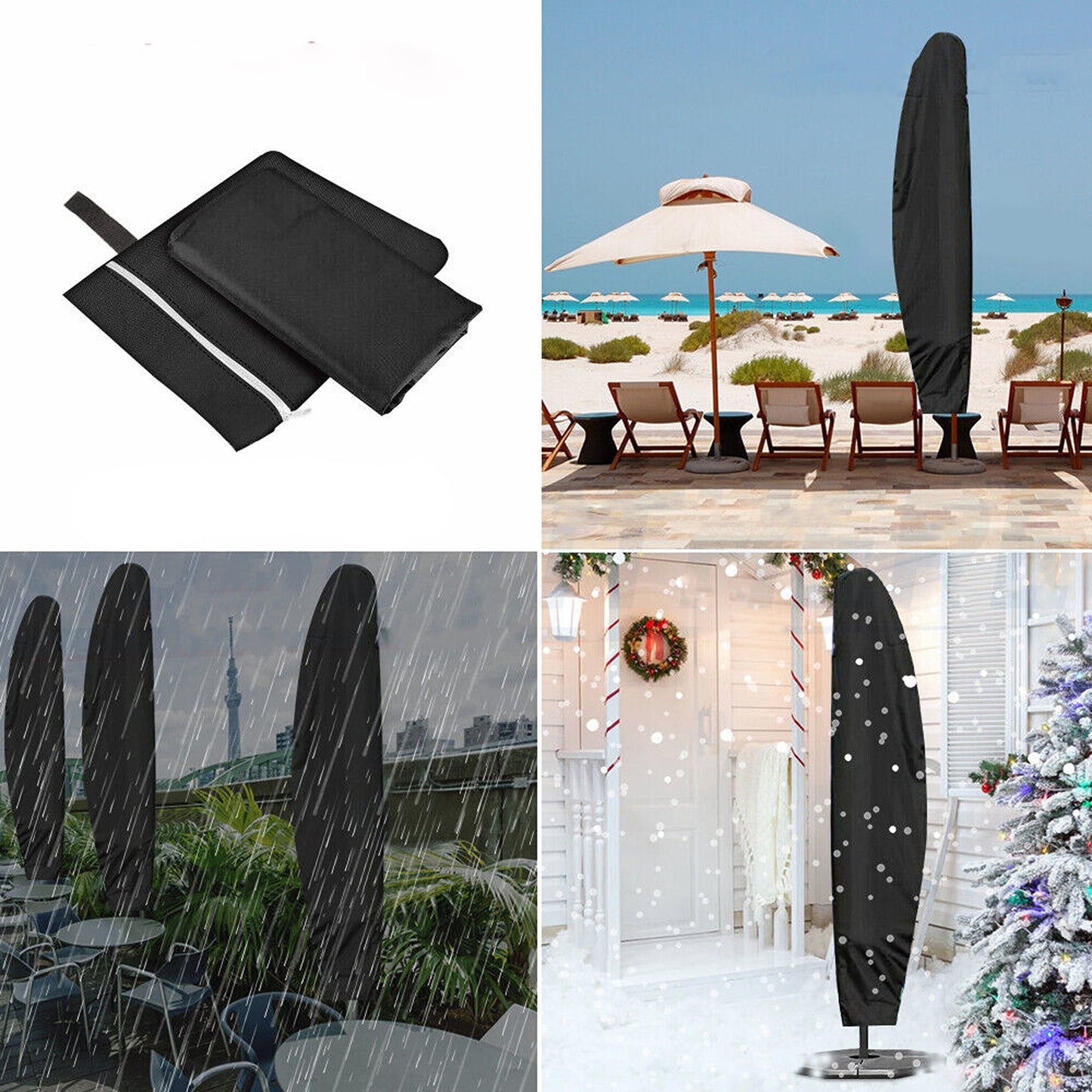 3 Sizes Outdoor Garden Cantilever Parasol Umbrella Cover