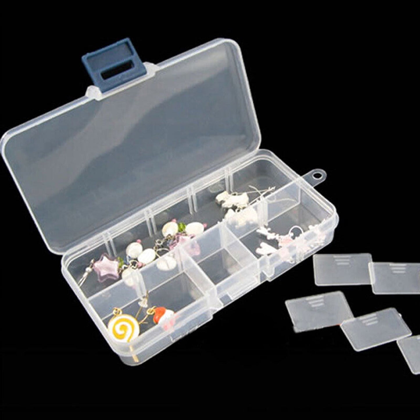 Adjustable Compartment Bead Jewelry Organizer Storage Case