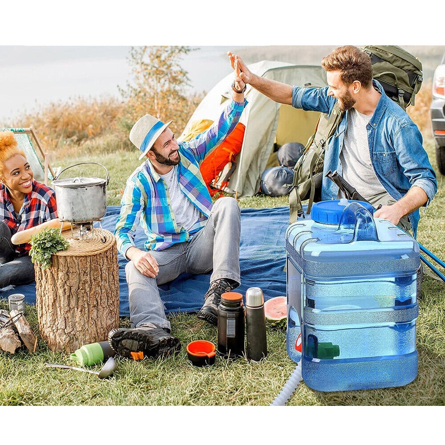 Portable Spigot Water Container for Camping 5L-25L Storage