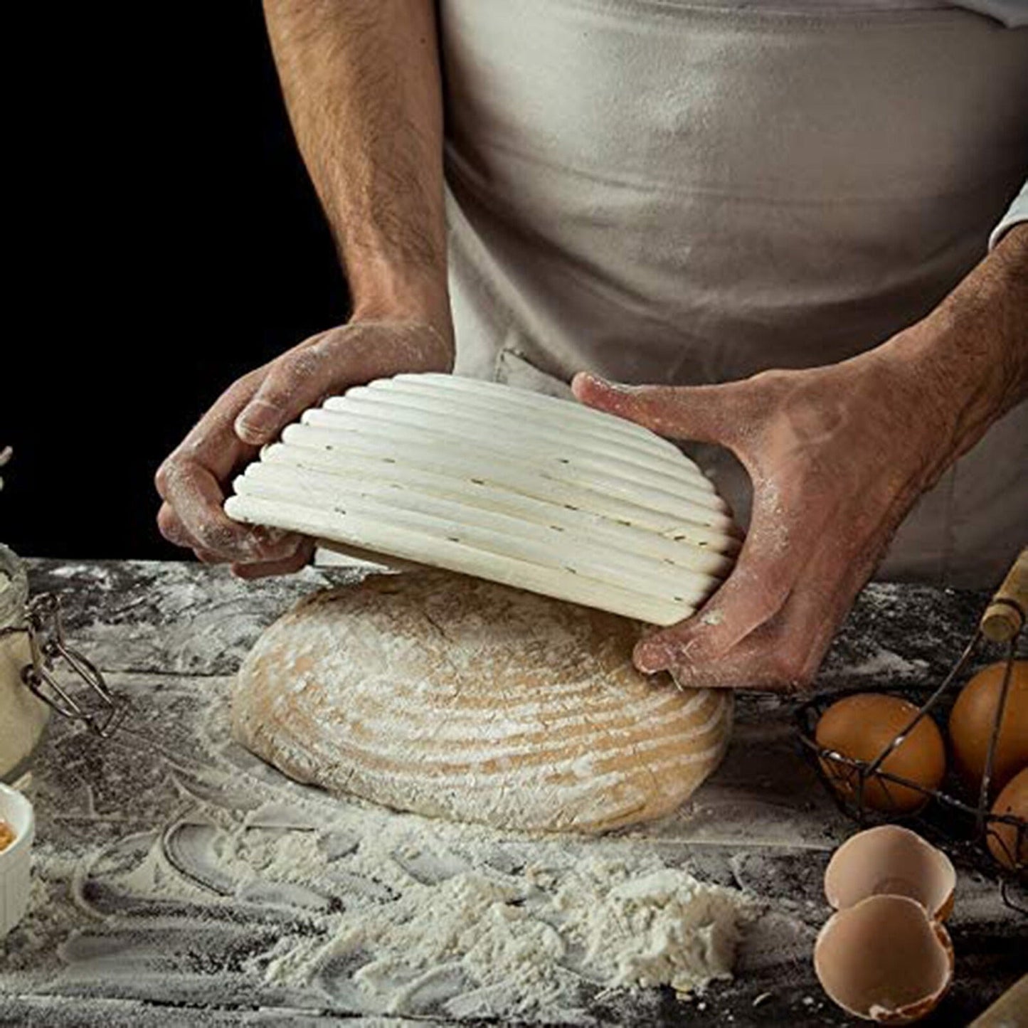 Round Bread Proofing Rattan Basket Sourdough Banneton Fermentation Tool