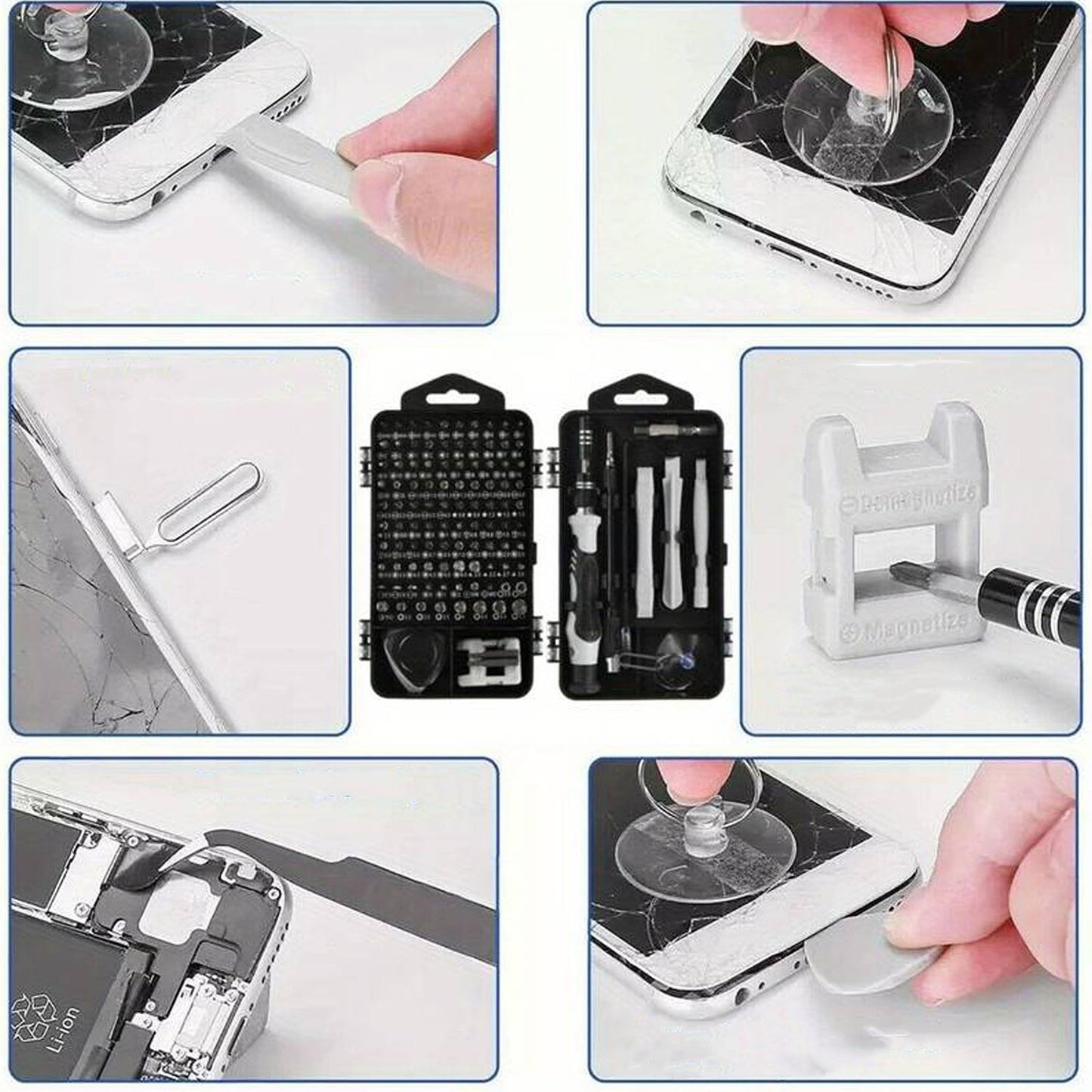 122in1 Comprehensive Repair Tool Kit for Electronics and Watches
