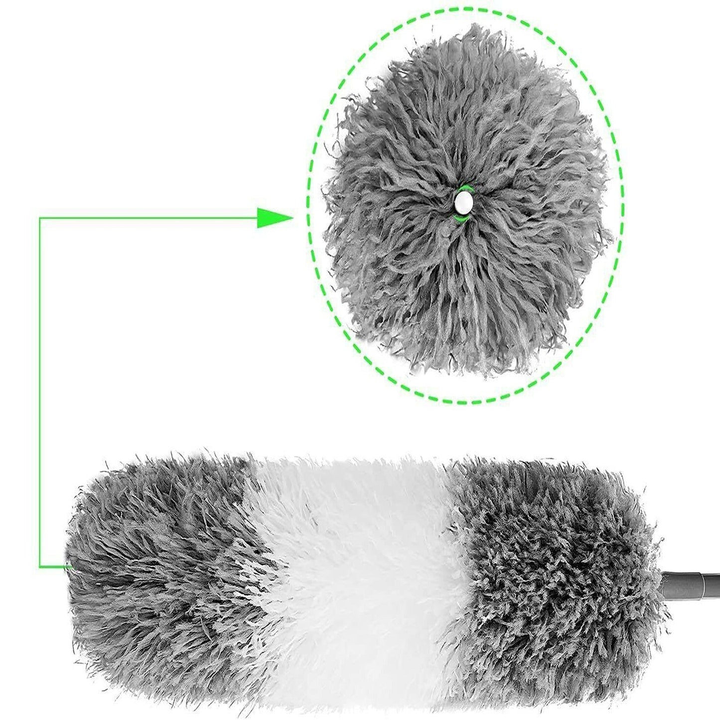 Telescopic Magic Duster with Microfibre Head and Stainless Steel Pole